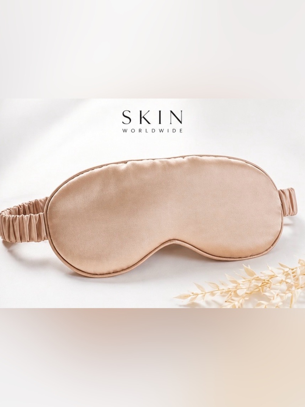 Skin Worldwide Silk Sleep Mask Luxury Gold Dust Eye Mask Soft Adjustable NWT